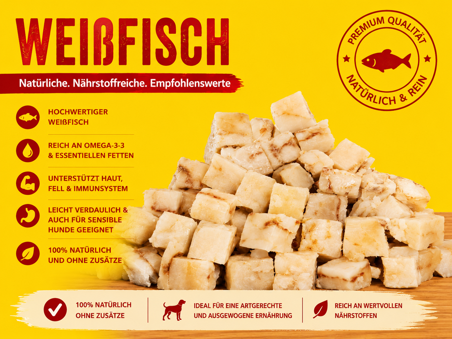 Weißfisch Würfel Mischung