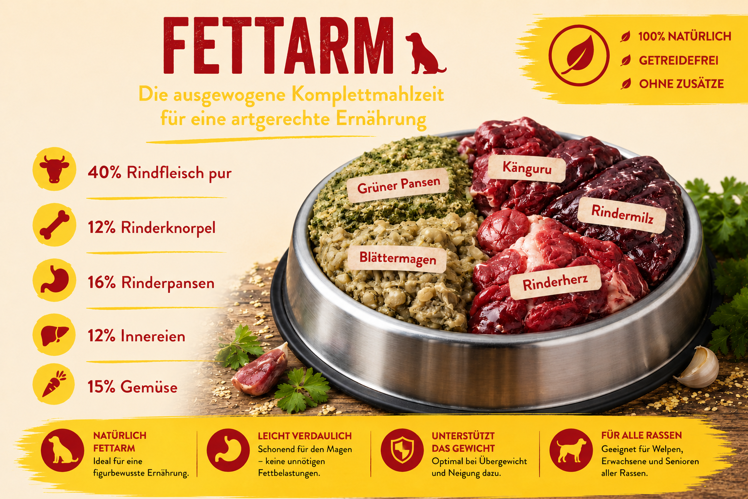 Fettarme Selektion