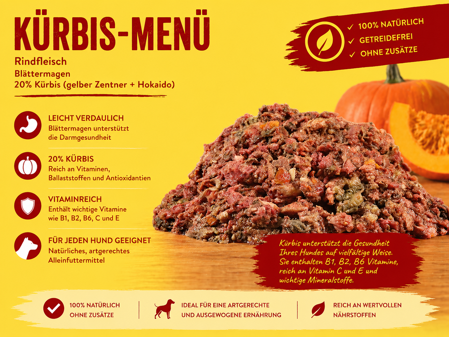Rinder-Kürbis-Menü