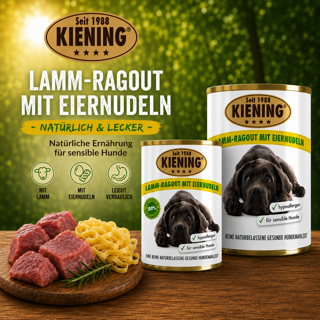 Fleischdose Lammragout mit Eiernudeln