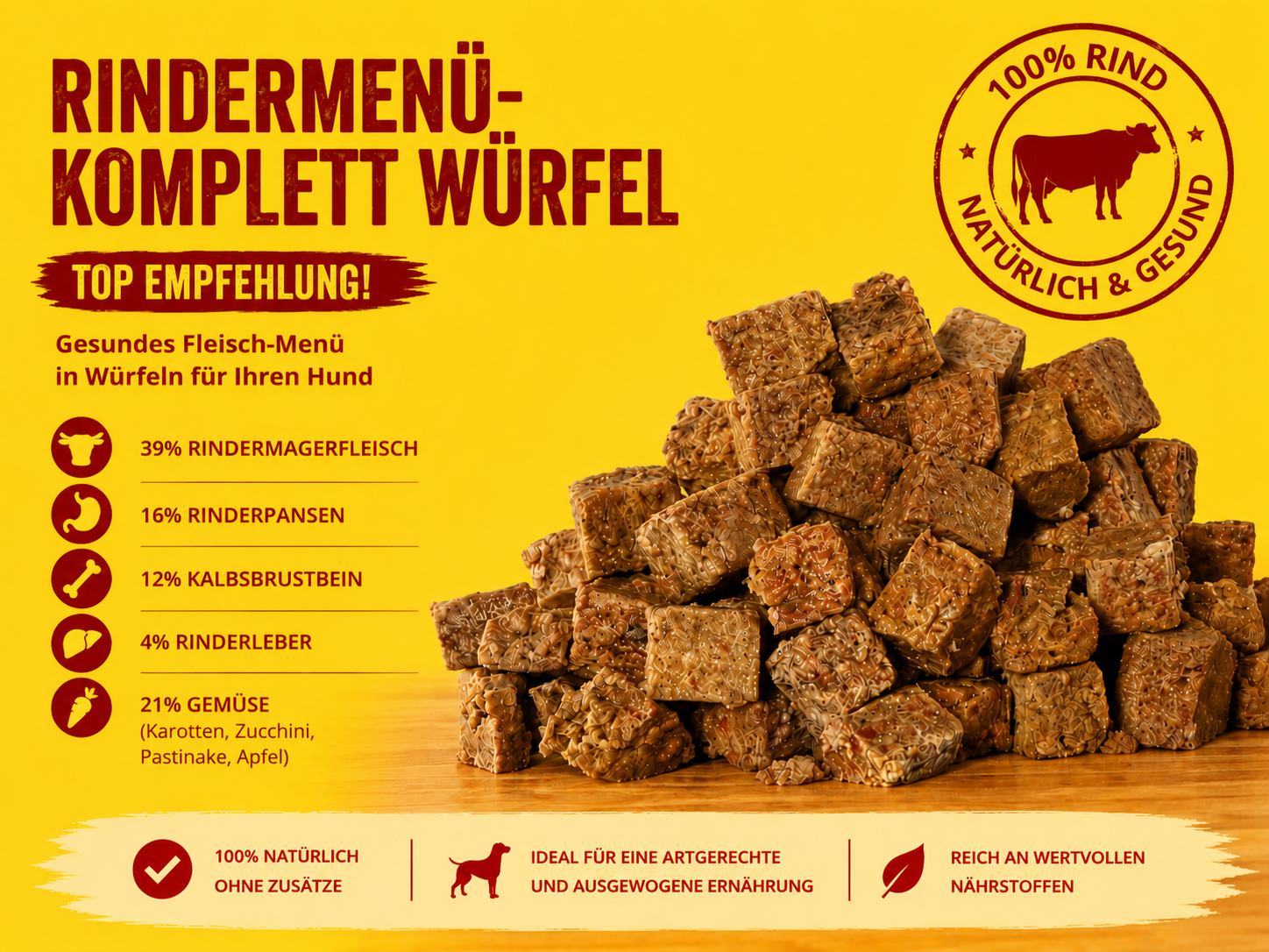 Rindermenü Komplett Würfel