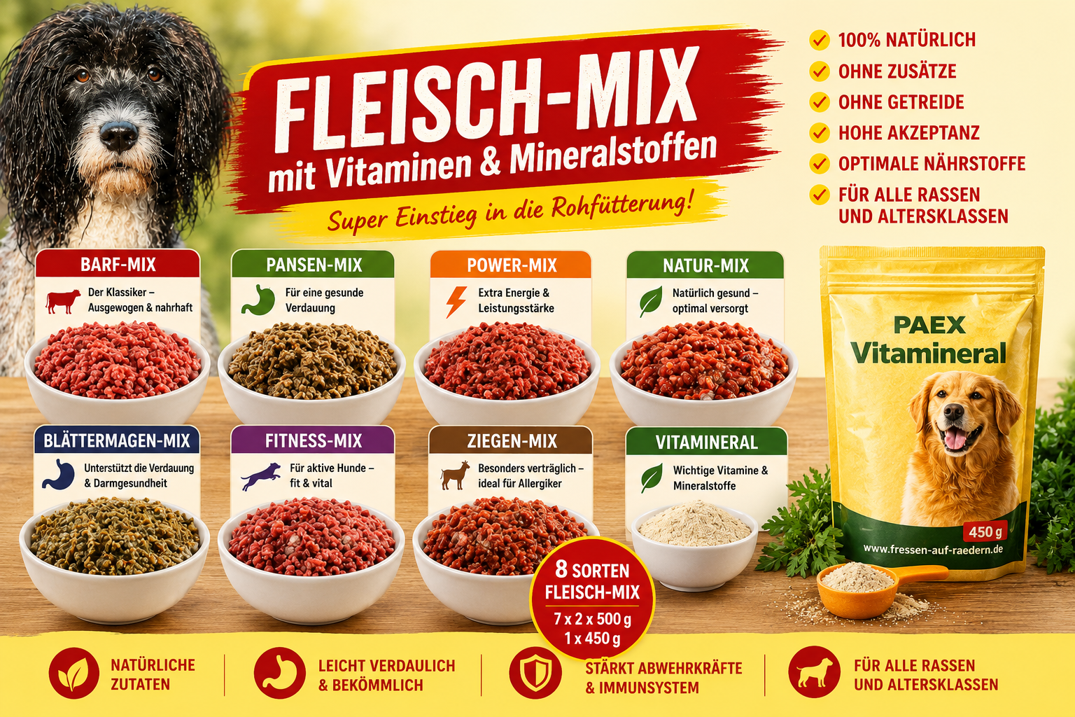 Fleisch-Mix mit "Vitamineralien"
