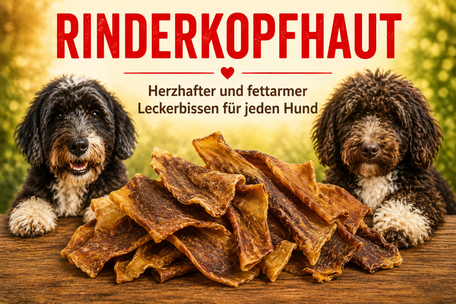 Getrocknete Rinderkopfhaut