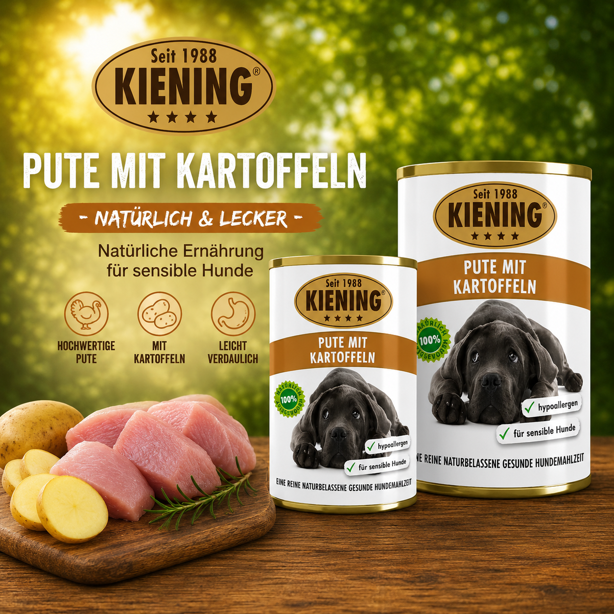 Fleischdose Pute mit Kartoffeln